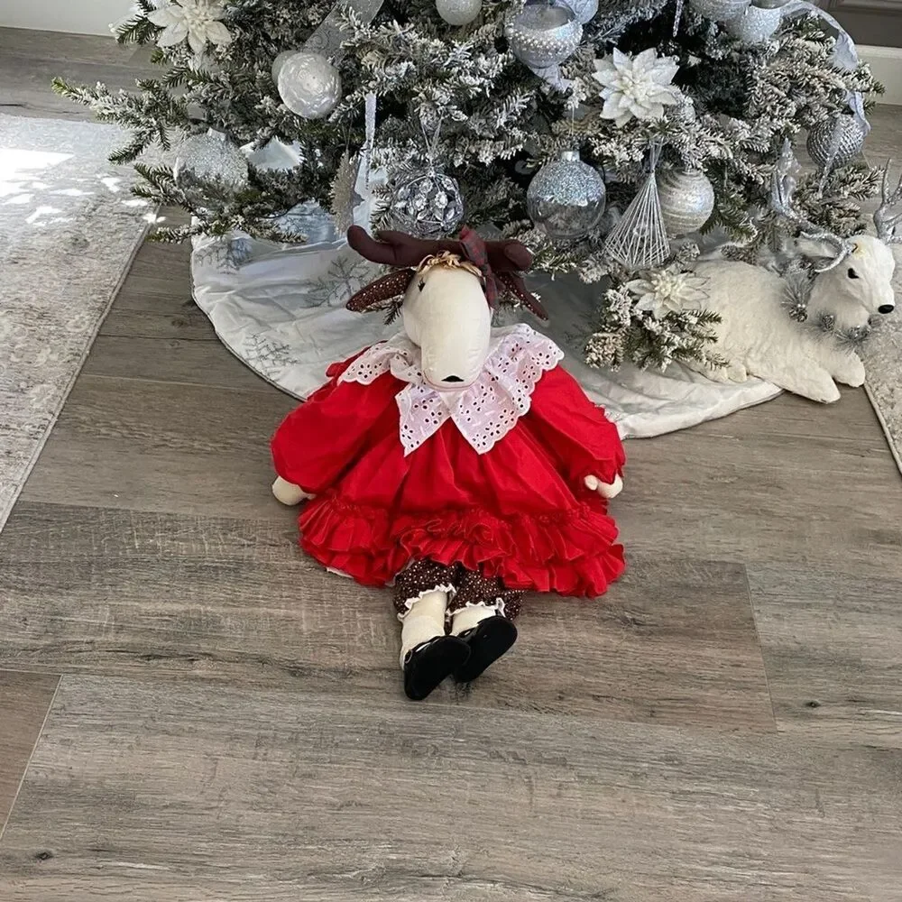 Christmas Reindeer Large Cloth Doll